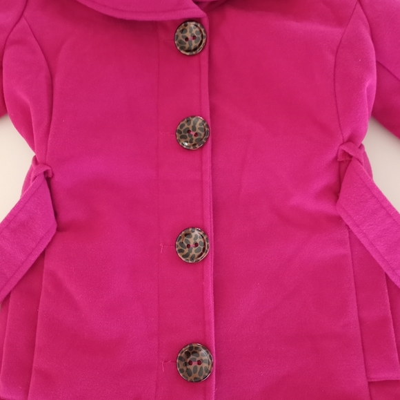 Me Jane Dark Pink Pea Coat Girls Size XL 16 NWT - Picture 6 of 16